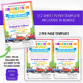 editable graduation parade invite template school pto pta ptc church community celebration event